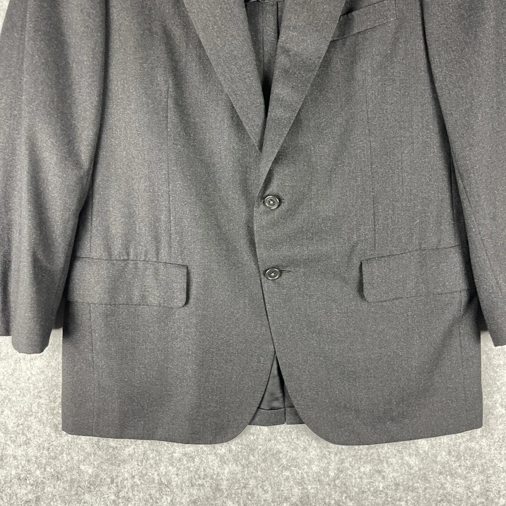 VTG Oxxford Blazer Sport Coat Men 41R Charcoal Black Fawnskin Wool 2 Button 80s